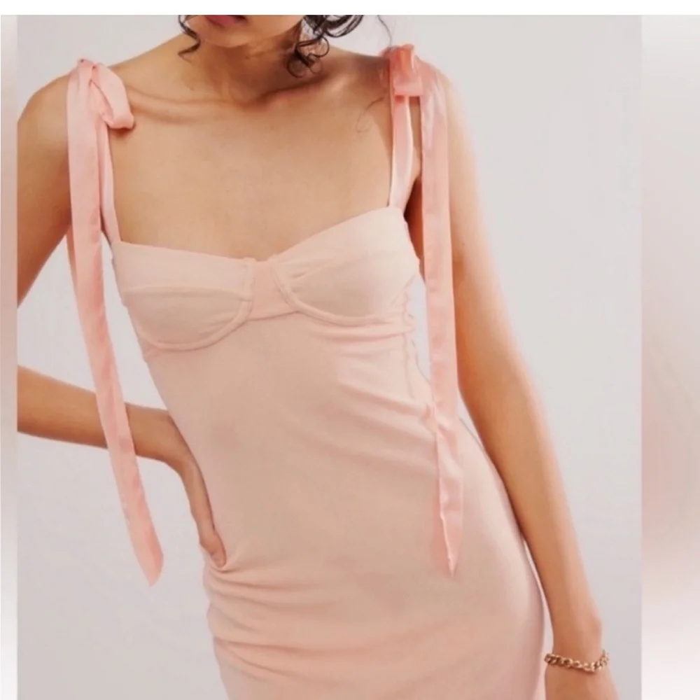 FREE PEOPLE Intimately Got Glam Mesh Slip Dress Small - Picture 2 of 7
